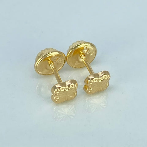 Topos Trebol Diamantado Oro amarillo 0,52 Gr / 4,5 mm †