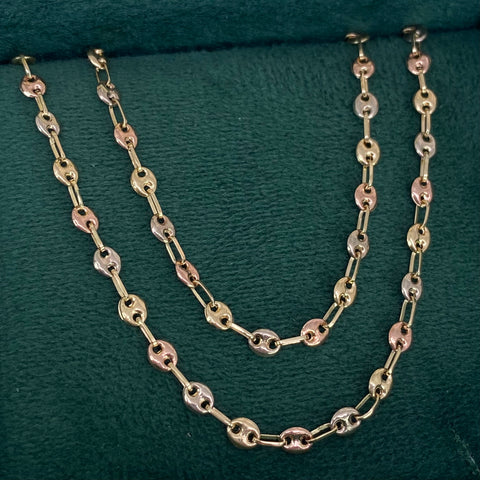 Cadena GC Tres oros 18k 4,10 Gr / 3,3 mm / 45 Cm *