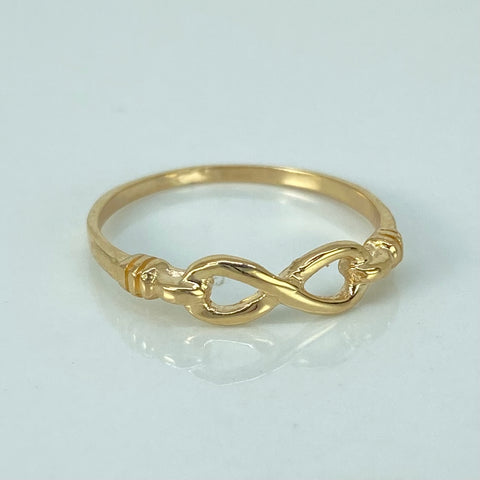 Anillo Infinito Oro amarillo 18k / Talla 5 1/2 / 1,25 Gr *