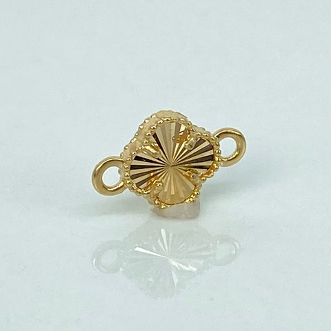 Herraje Trebol Diamantado Oro amarillo 18k 0,46 Gr *