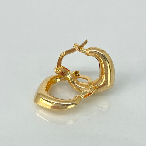 Candongas Corazon Oro amarillo 18k 1,05 Gr / 1,5 Cm
