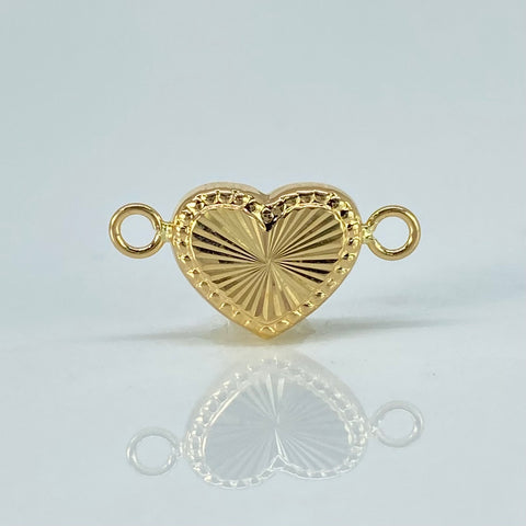 Herraje Corazon Diamantado Oro amarillo 0,56 Gr / 1,8 Cm