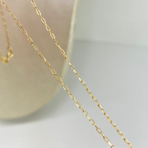 Cadena Mini Cajón Oro amarillo 18k 1,59 Gr / 0,9 mm / 50 Cm *