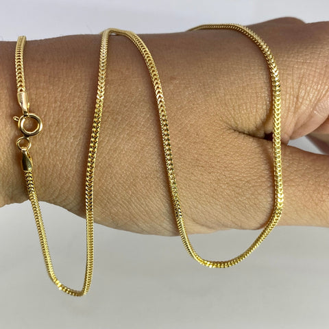 Cadena Italy Franco Oro amarillo 18k +2 / 3,52 Gr / 1,4 mm / 45 Cm