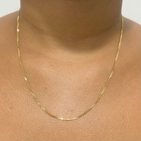 Cadena Italy Mini Franco Oro amarillo 18k 2,01 Gr / 1 mm / 45,5 Cm