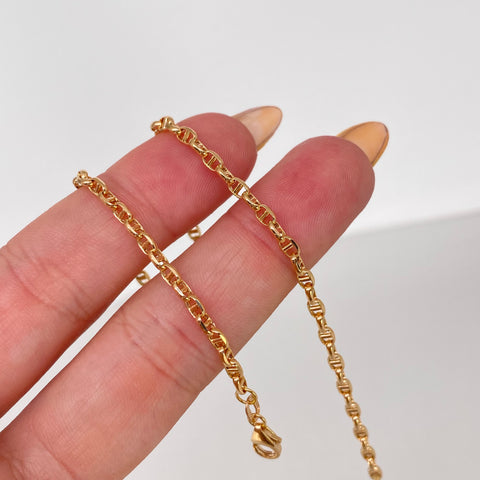 Tobillera ● GC Italy Oro amarillo 18k +2 / 2,25 Gr / 2,5 mm / 25 Cm *