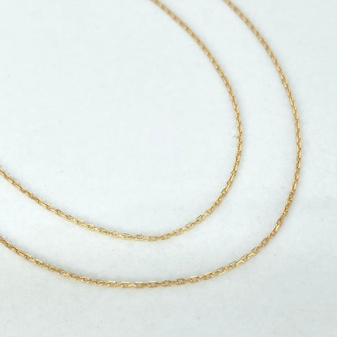 Cadena ● Aro Seguido Oro amarillo 18k 1,25 Gr / 0,8 mm / 50 Cm