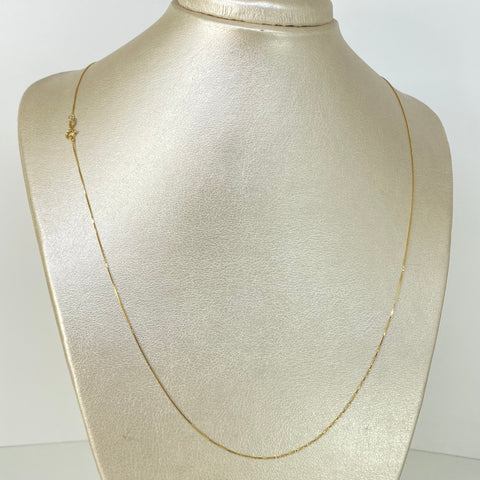 Cadena ● Veneciana Oro amarillo 18k +1 / 1,2 Gr / 0,5 mm / 60 Cm *