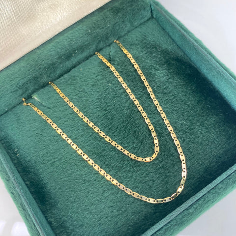 Cadena Italy Plana Oro amarillo 18k 2,0 Gr / 1,1 mm / 60 Cm *