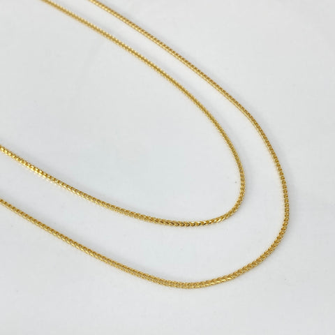 Cadena ● Franco Oro amarillo 18k +2 / 4,6 Gr / 1 mm / 60 Cm *