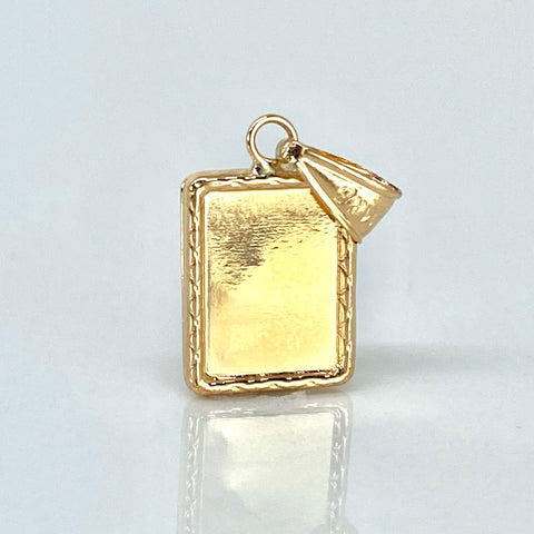 Dije Placa Rectangular Oro amarillo 0,92 Gr / 2,3 Cm *