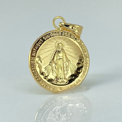Dije Virgen Milagrosa Oro amarillo 18k 1,22 Gr / 2,5 Cm *