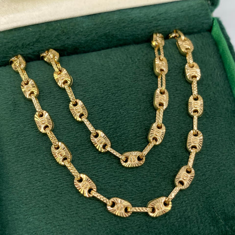Cadena GC Diamantada Tornillo Oro amarillo 18k 14,30 Gr / 4,5 mm / 60 Cm *