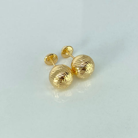 Topos Bolas Diamantadas Oro amarillo 1,3 Gr / 9 mm *