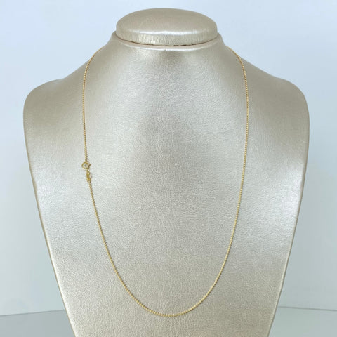 Cadena ● Mini Militar Oro amarillo 18k +3 / 2,12 Gr / 1 mm / 50 Cm *