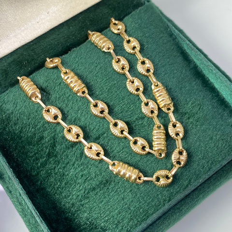 Cadena GC Diamantada / Rustica Oro amarillo 18k 11,88 Gr / 5,4 mm / 61,5 Cm *