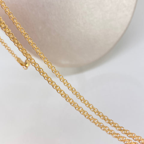 Cadena ● China Oro amarillo 18k 4,05 Gr / 2,4 mm / 60 Cm