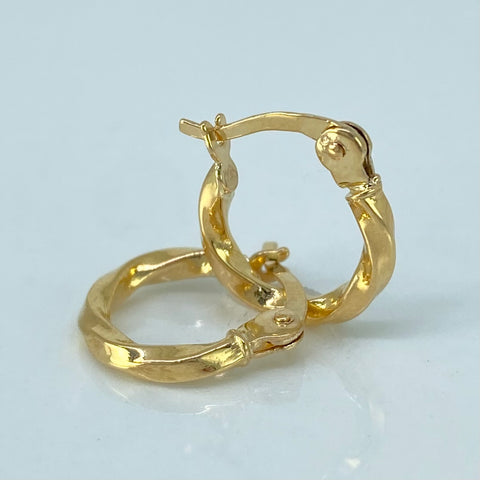 Candongas Melcochas Oro amarillo 0,8 Gr / 1,4 Cm †