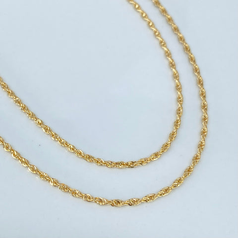 Cadena ● Lazo Oro amarillo 18k +1 / 1,75 Gr / 1,7 mm / 50 Cm