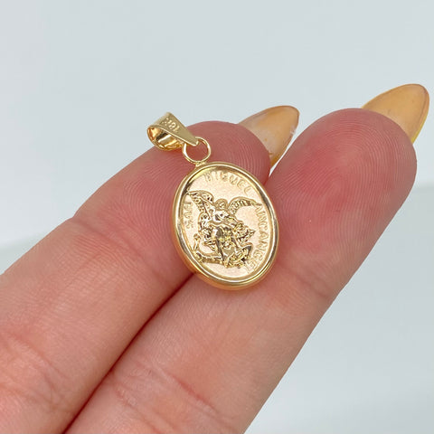 Dije San Miguel Arcangel Oro amarillo 1,09 Gr / 2,5 Cm †