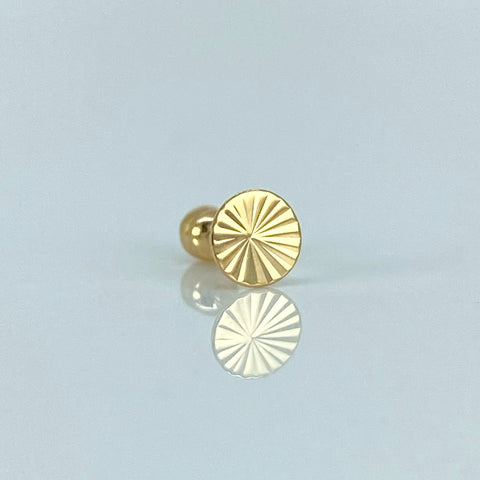 Piercing Circulo Diamantado / Oro Amarillo 18k (Joya) / 0,35gr / 5mm / (Oreja) *