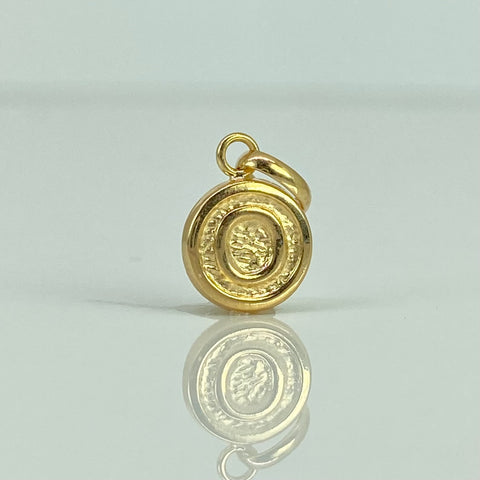 Dije Letra O Oro amarillo 18k 0,37 Gr / 1,5 Cm  *