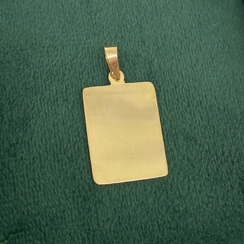 Dije Placa Rectangular Oro amarillo 18k 1,3 Gr / 15 mm / 2,9 Cm