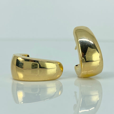 Candongas ● Lisas Oro amarillo 18k +3 / 3,15 Gr / 2 Cm *