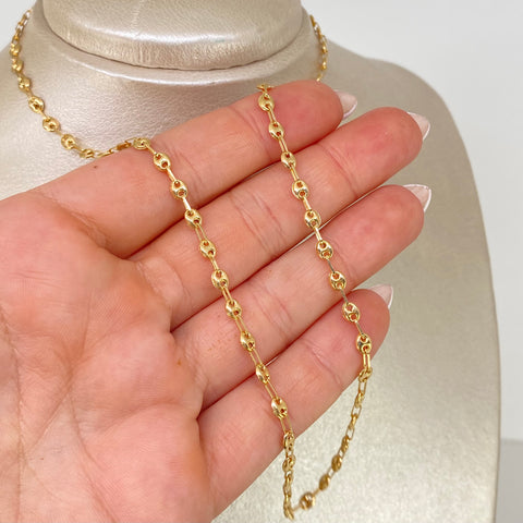 Cadena GC Oro amarillo 18k 4,45 Gr / 3,3 mm / 45 Cm †