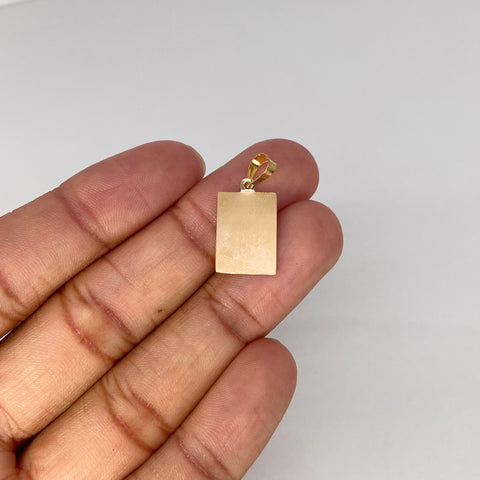 Dije Placa Rectangular Oro amarillo 0,92 Gr / 2,5 Cm †