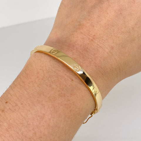 Pulso Aro Tornillos CT Oro amarillo 18k +3 / 10,5 Gr / 17 Cm *