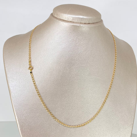 Cadena ● Cubana Oro amarillo 18k 2,35 Gr / 2,5 mm / 45 Cm *