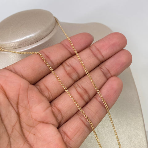 Cadena ● Cubana Oro amarillo 18k 2,73 Gr / 1,6 mm / 60 Cm †