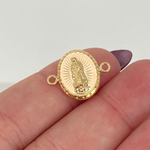 Herraje Virgen Guadalupe Oro amarillo 18k 0,85 Gr / 1,8 Cm