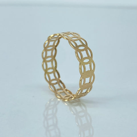 Anillo ● Nudo Suerte Oro amarillo 18k / Talla 8 1/2 / +3 / 0,93 Gr / 5,5 mm *