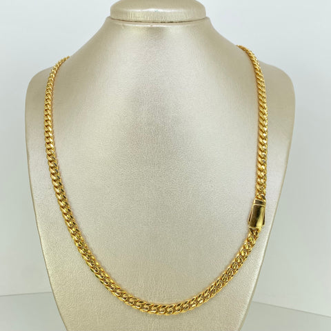 Cadena ● Cubana Oro amarillo 18k +3 / 11,37 Gr / 6 mm / 60 Cm