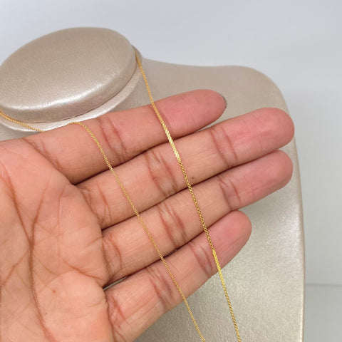 Cadena ● China Oro amarillo 18k 1,5 Gr / 1 mm / 45 Cm †