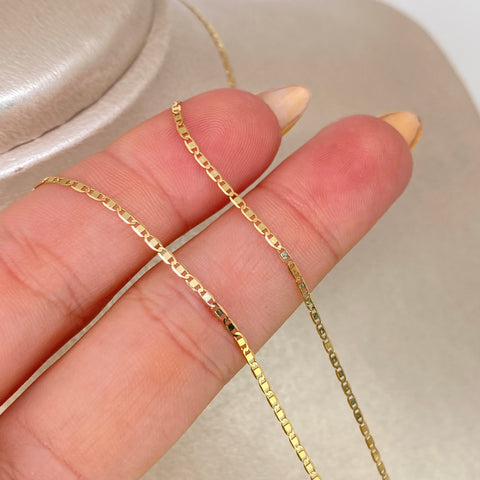 Cadena ● Escalera Plana Oro amarillo 18k 1,4 Gr / 1,2 mm / 45 Cm *