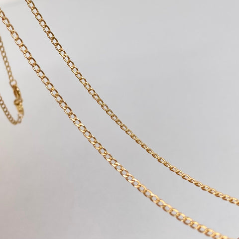 Cadena ● Cubana Oro amarillo 18k 1,8 Gr / 1,4 mm / 60 Cm *