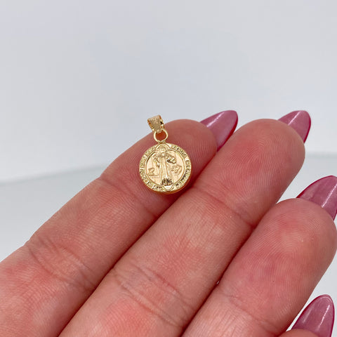 Dije San Benito Oro amarillo 0,55 Gr / 1,8 Cm *