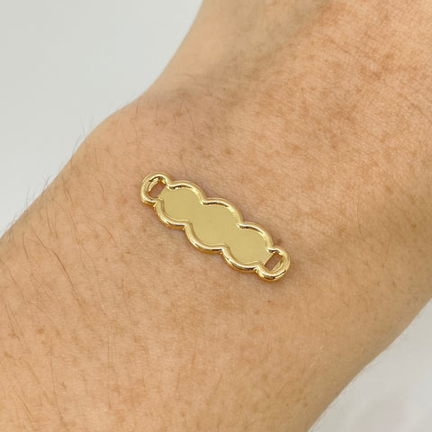 Herraje Placa Nube Oro amarillo 18k 0,46 Gr / 2,2 Cm *
