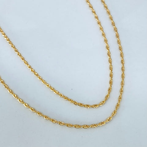 Cadena ● Lazo Oro amarillo 18k +1 / 0,9 Gr / 1,2 mm / 45 Cm