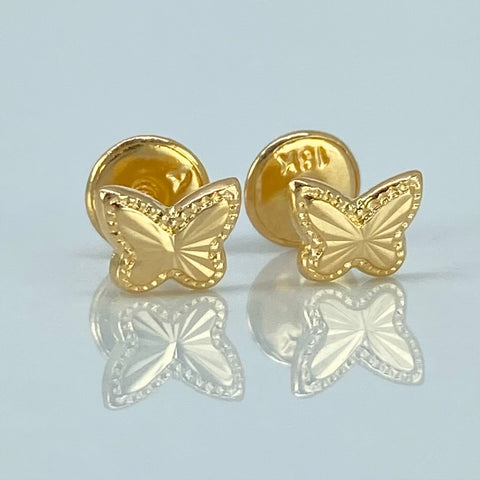 Topos Mariposa Diamantada Oro amarillo 18k 0,55 Gr / 6 mm