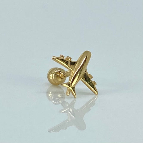 Piercing Avion  / Oro Amarillo 18k (Joya) / 10mm / 0,43gr / 1cm / (Oreja) †