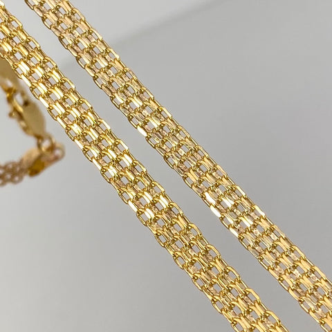 Cadena ● China Oro amarillo 18k 7,01 Gr / 4,2 mm / 60 Cm †