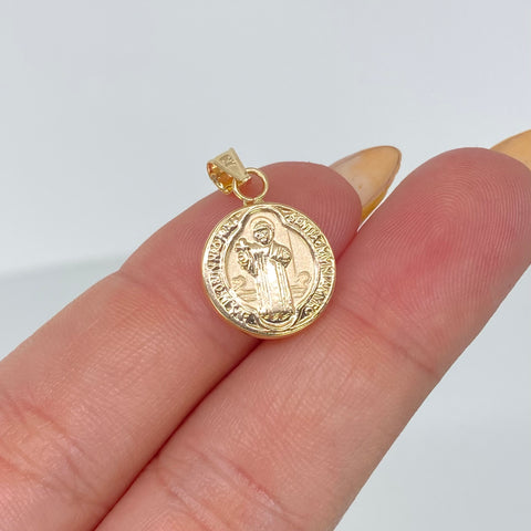 Dije San Benito Oro amarillo 0,83 Gr / 2,2 Cm †