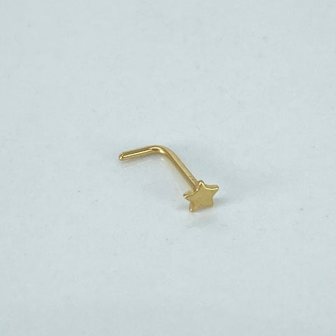 Piercing Estrella / Oro Amarillo 18k (Joya) / 3mm / 0,13gr / 1cm / (Nariz) *