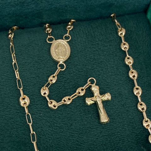 Rosario GC / Virgen Milagrosa Oro amarillo 18k 6,31 Gr / 3,3 mm / 60 Cm †