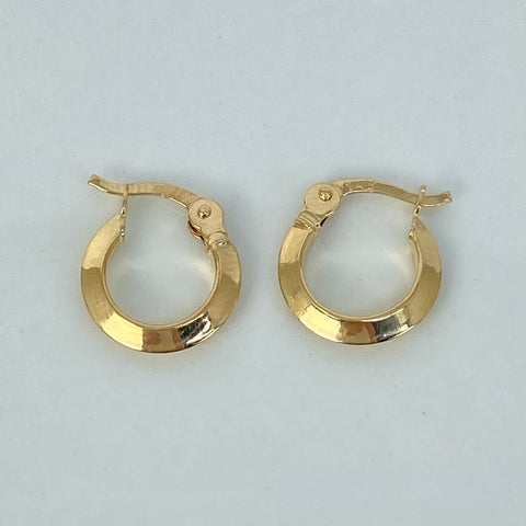 Candongas Triangulares Oro amarillo 18k 0,85 Gr / 1,3 Cm