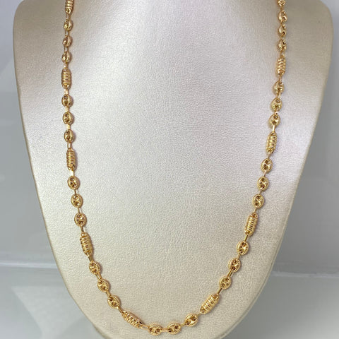 Cadena GC Diamantada / Rustica Oro amarillo 18k 11,88 Gr / 5,4 mm / 61,5 Cm *